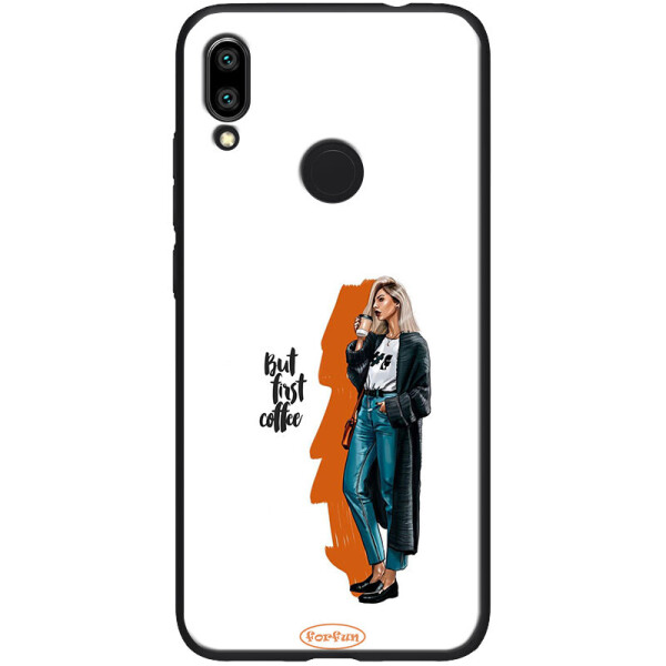 

TPU+PC чехол ForFun для Xiaomi Redmi Note 7 / Note 7 Pro / Note 7s But first coffee / белый (8422031)
