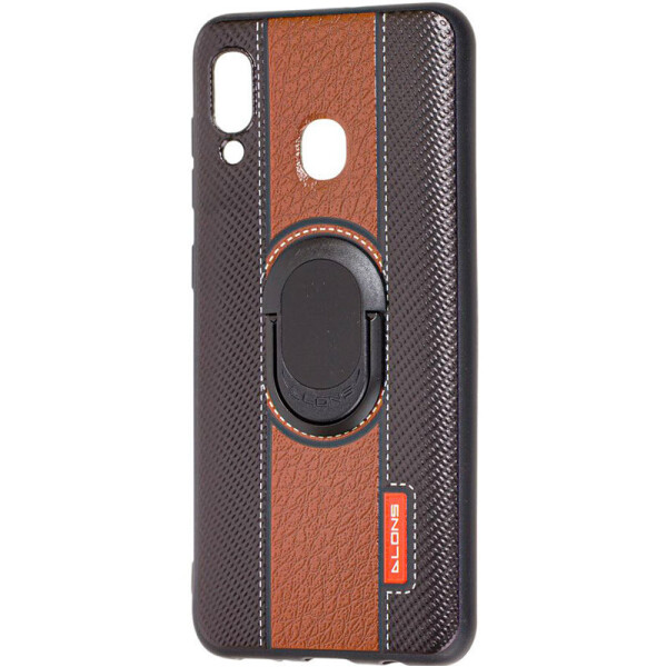 

TPU+PC чехол DLONS NY с держателем-подставкой для Samsung Galaxy A20 / A30 Коричневый (7141761)