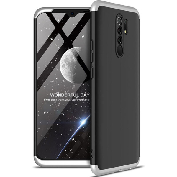 

Пластиковая накладка GKK LikGus 360 градусов (opp) для Xiaomi Redmi 9 Черный / Серебряный (8138150)