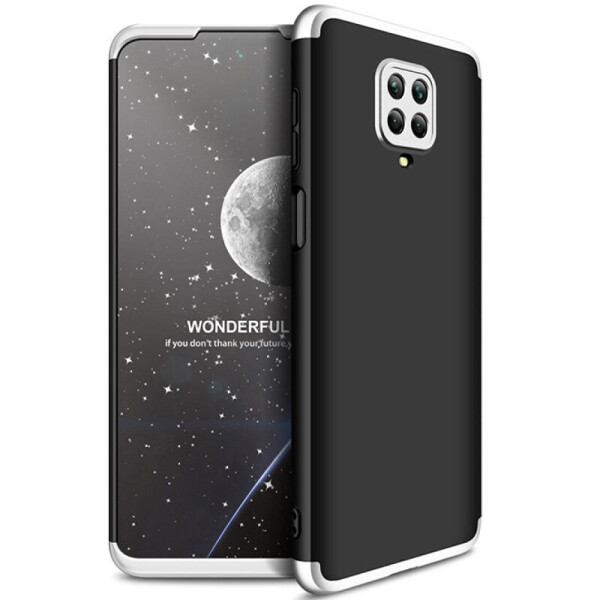 

Пластиковая накладка GKK LikGus 360 градусов (opp) для Xiaomi Redmi Note 9s/Note 9 Pro/9 Pro Max Черный / Серебряный (809372)