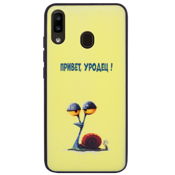 

TPU+PC чехол ForFun для Samsung Galaxy A20 / A30 Привет уродец / Желтый (2912092)