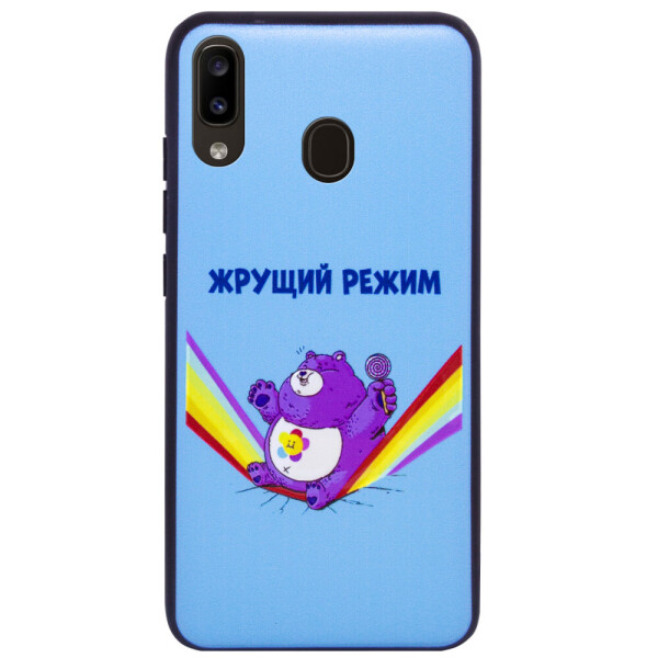 

TPU+PC чехол ForFun для Samsung Galaxy A20 / A30 Жрущий режим / Синий (8254480)