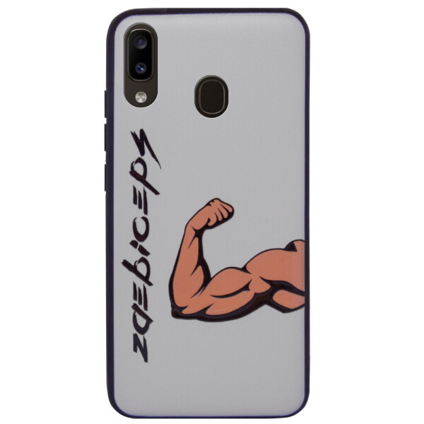 

TPU+PC чехол ForFun для Samsung Galaxy A20 / A30 Бицепс / Серый (6930715)