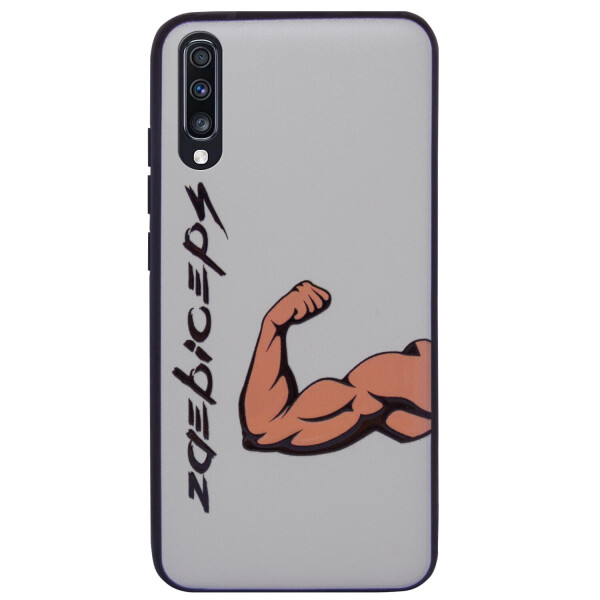 

TPU+PC чехол ForFun для Samsung Galaxy A70 (A705F) Бицепс / Серый (7470579)