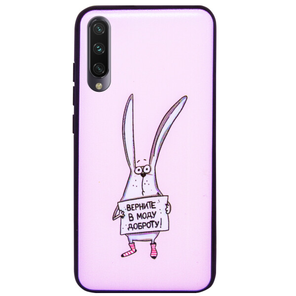

TPU+PC чехол ForFun для Xiaomi Mi A3 (CC9e) Добрый заяц / Розовый (873057)