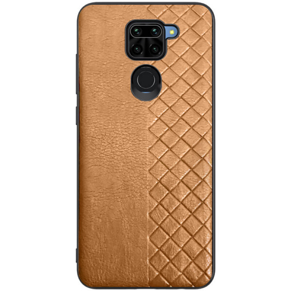 Кожаная накладка WeaveSide (PU) для Xiaomi Redmi Note 9 / Redmi 10X Коричневый (437768)