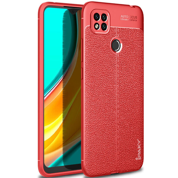 

TPU чехол iPaky Litchi Series для Xiaomi Redmi 9C Красный (8117047)