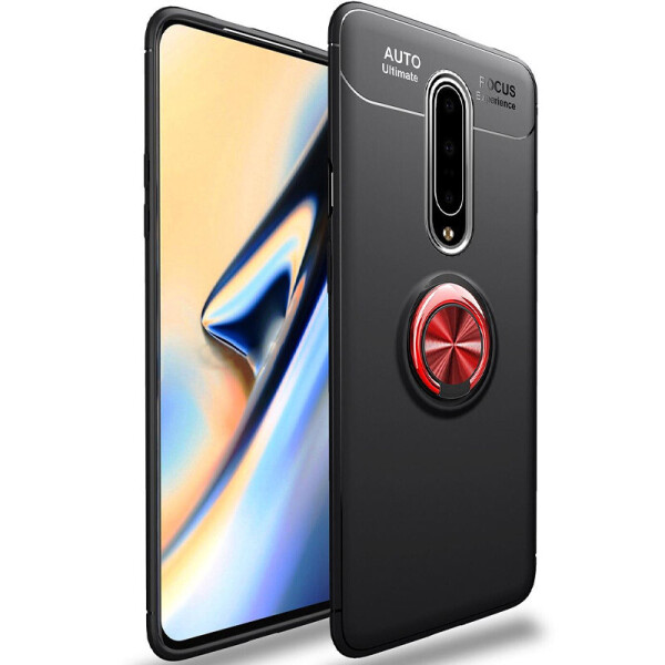 

TPU чехол Deen ColorRing под магнитный держатель (opp) для OnePlus 7 Pro Черный / Красный (7726030)