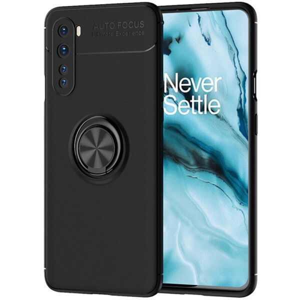 

TPU чехол Deen ColorRing под магнитный держатель (opp) для OnePlus Nord Черный / Черный (5450664)