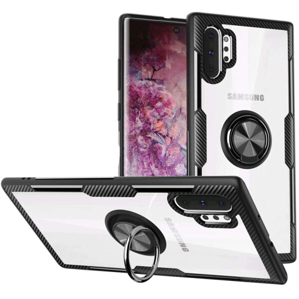 

TPU+PC чехол Deen CrystalRing for Magnet (opp) для Samsung Galaxy Note 10 Plus Бесцветный / Черный (3878256)