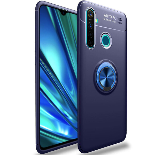 

TPU чехол Deen ColorRing под магнитный держатель (opp) для Realme 5 / Realme 6i Синий / Синий (5604776)