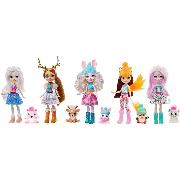 

Набор из пяти кукол Снежный день с друзьями Enchantimals Snow Day Friends Collection 5 Pack Dolls GXB20