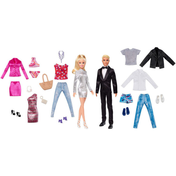 

Набор кукол Барби и Кен с комплектами одежды Barbie & Ken Dolls with Fashion Giftset GHT40