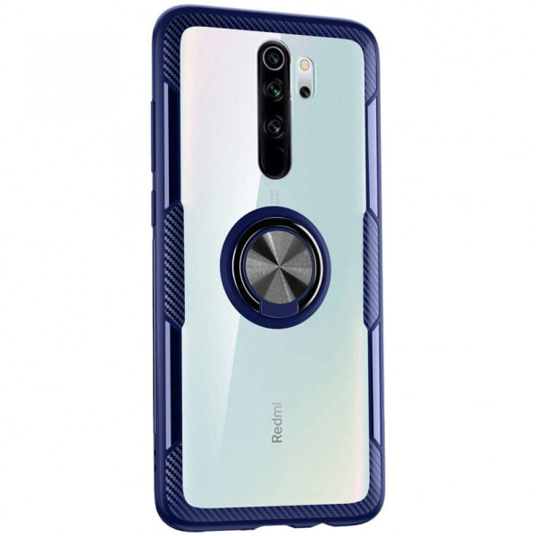 

TPU+PC чехол Deen CrystalRing под магнитный держатель для Xiaomi Redmi Note 8 Pro Бесцветный / Синий (5156237)
