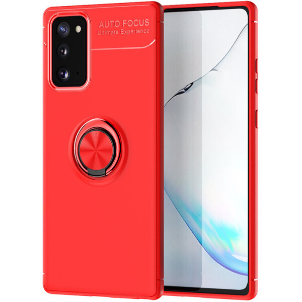 

TPU чехол Deen ColorRing под магнитный держатель (opp) для Samsung Galaxy Note 20 Красный / Красный (8710112)