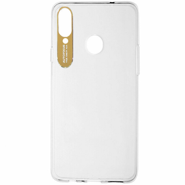 

TPU чехол Epic clear flash для Samsung Galaxy A20s Бесцветный / Золотой (1302961)
