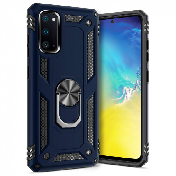 

Ударопрочный чехол Serge Ring магнитный держатель для Xiaomi Redmi Note 9s/Note 9 Pro/Note 9 Pro Max Серебряный (6557785)