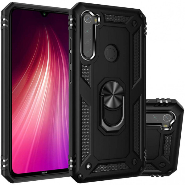 

Ударопрочный чехол Serge Ring магнитный держатель для Xiaomi Redmi Note 8T Черный (4786093)