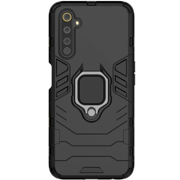 

Ударопрочный чехол Transformer Ring for Magnet для Realme 6 Pro Черный / Soul Black (1593066)