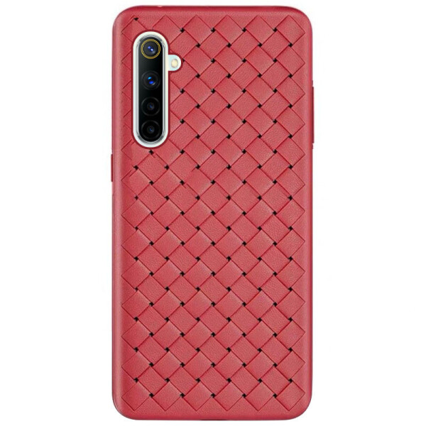 

PU чехол-накладка Epik Weaving series для Realme 6 Красный (2951324)