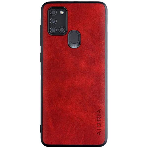 

Кожаный чехол AIORIA Vintage для Samsung Galaxy A21s Красный (4286099)
