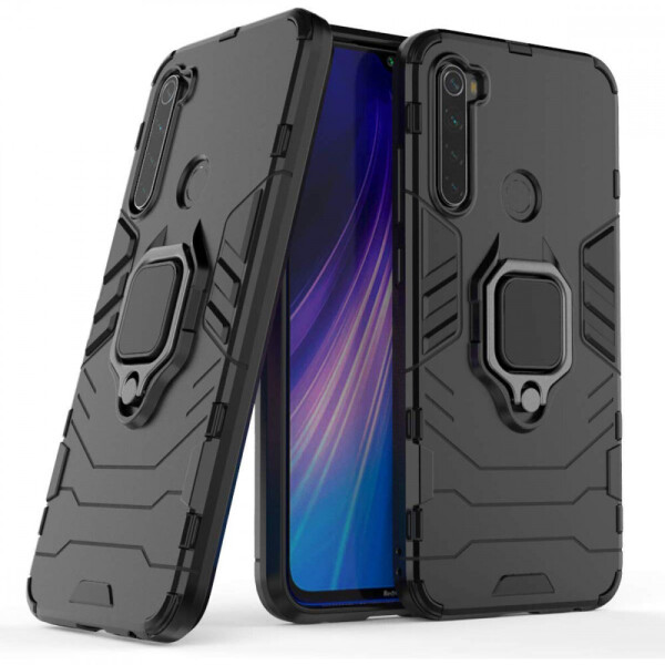 

Ударопрочный чехол Transformer Ring for Magnet для Xiaomi Redmi Note 8 Черный / Soul Black (4197857)