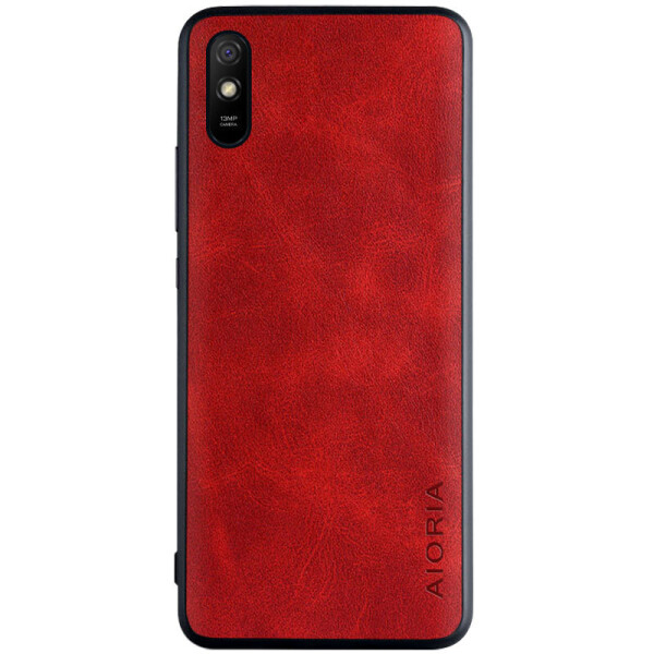 

Кожаный чехол AIORIA Vintage для Xiaomi Redmi 9A Красный (8583396)