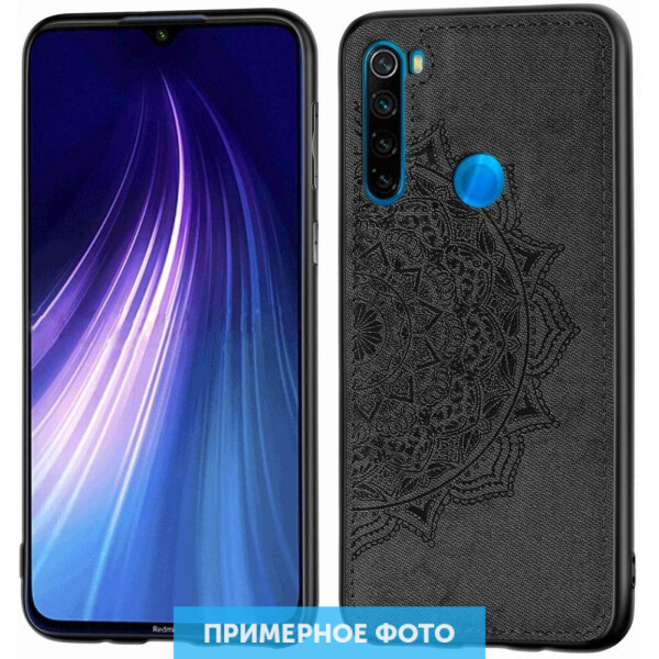 

TPU+Textile чехол Mandala с 3D тиснением для Xiaomi Redmi Note 8 Черный (2140210)
