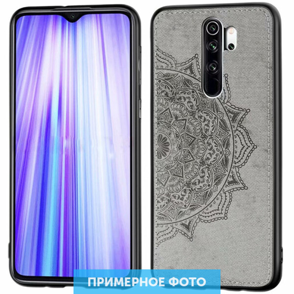 

TPU+Textile чехол Mandala с 3D тиснением для Xiaomi Redmi Note 8 Pro Серый (9398239)