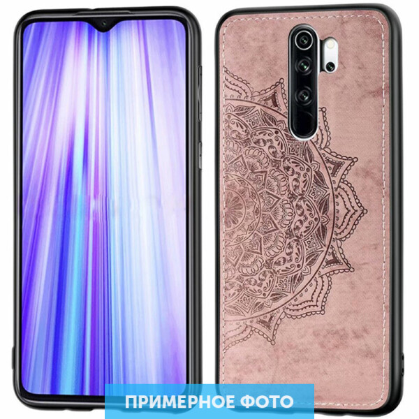 

TPU+Textile чехол Mandala с 3D тиснением для Xiaomi Redmi Note 8 Pro Розовый (1153793)