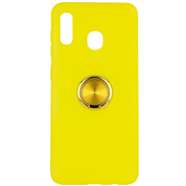 

TPU чехол Summer ColorRing под магнитный держатель для Samsung Galaxy A20 / A30 Желтый (6124262)