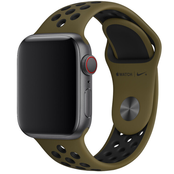 

Силиконовый ремешок Sport Nike+ для Apple watch 42mm / 44mm Khaki/Black (468859)