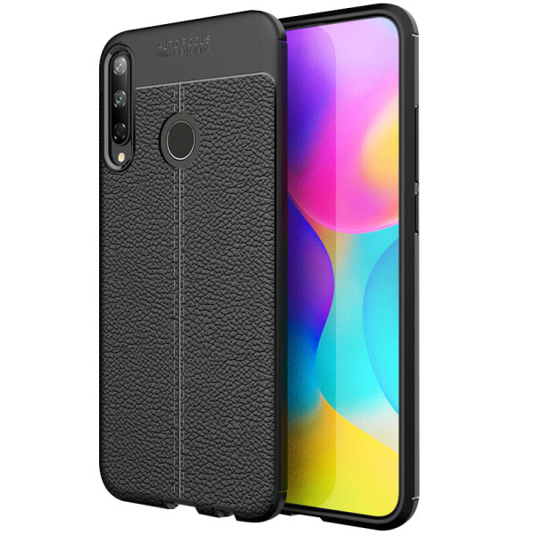 

TPU чехол фактурный (с имитацией кожи) для Huawei P40 Lite E / Y7p (2020) Черный (2920152)