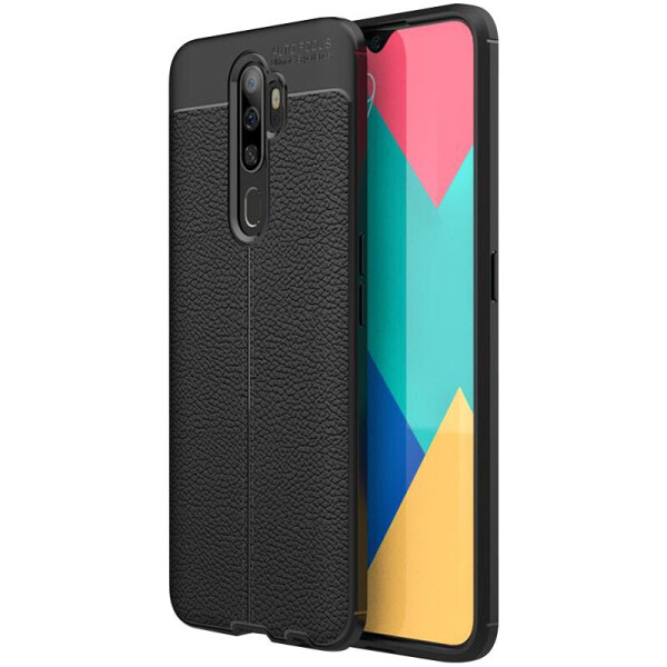 

TPU чехол фактурный (с имитацией кожи) для Oppo A31 Черный (6387642)