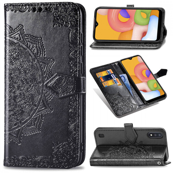 

Кожаный чехол (книжка) Art Case с визитницей для Samsung Galaxy A01 Черный (2252824)