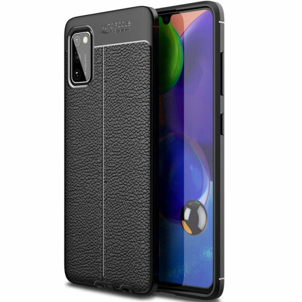 

TPU чехол фактурный (с имитацией кожи) для Samsung Galaxy A41 Черный (1418036)