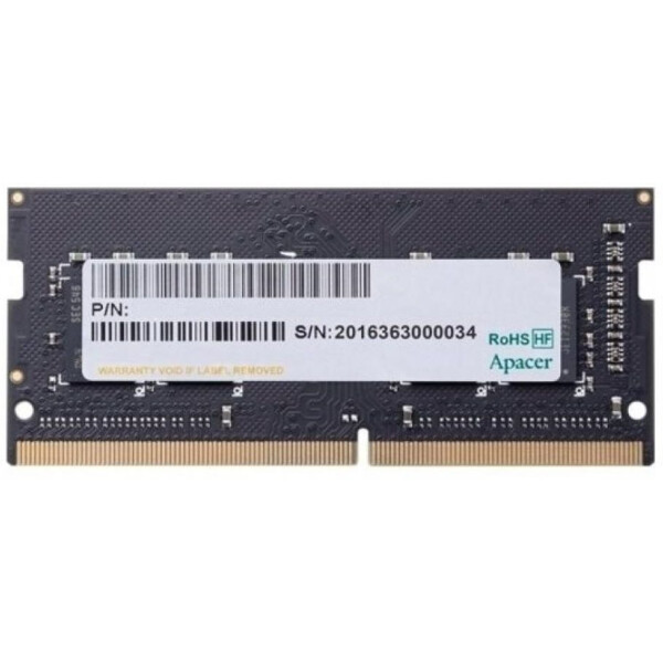 

SoDIMM DDR4 4GB 2400 MHZ Apacer (ES.04G2T.KFH)