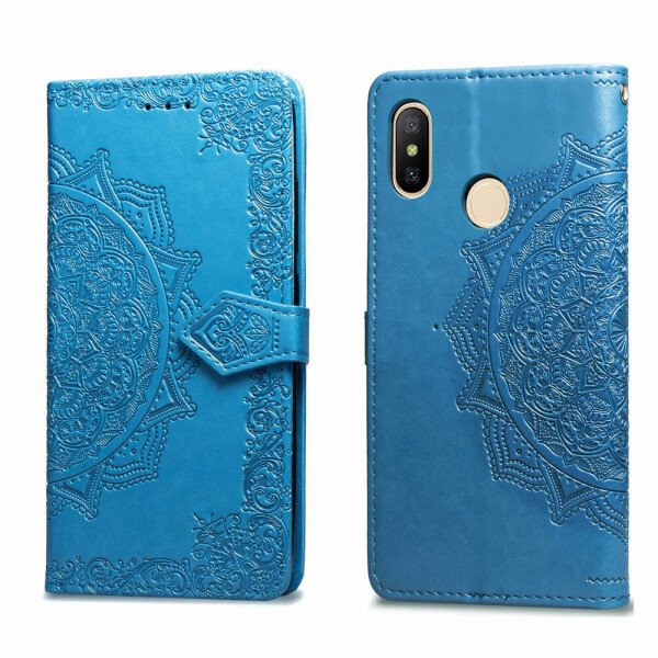 

Кожаный чехол (книжка) Art Case с визитницей для Xiaomi Mi Max 3 Синий (412949)