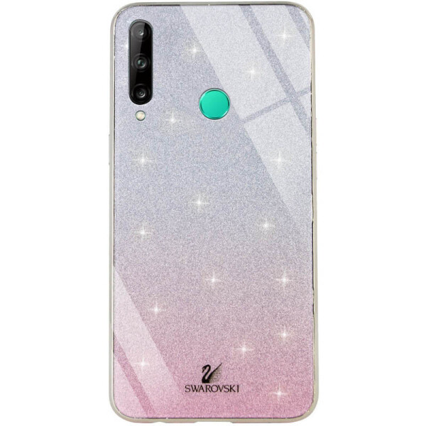 

TPU+Glass чехол Swarovski для Huawei P40 Lite E / Y7p (2020) Розовый (3114434)