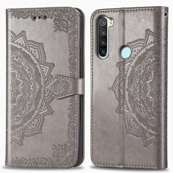 

Кожаный чехол (книжка) Art Case с визитницей для Xiaomi Redmi Note 8 Серый (3982386)