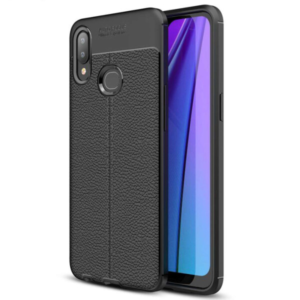 

TPU чехол фактурный (с имитацией кожи) для Samsung Galaxy A10s Черный (4804536)