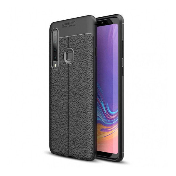 

TPU чехол фактурный (с имитацией кожи) для Samsung Galaxy A9 (2018) Черный (2602300)