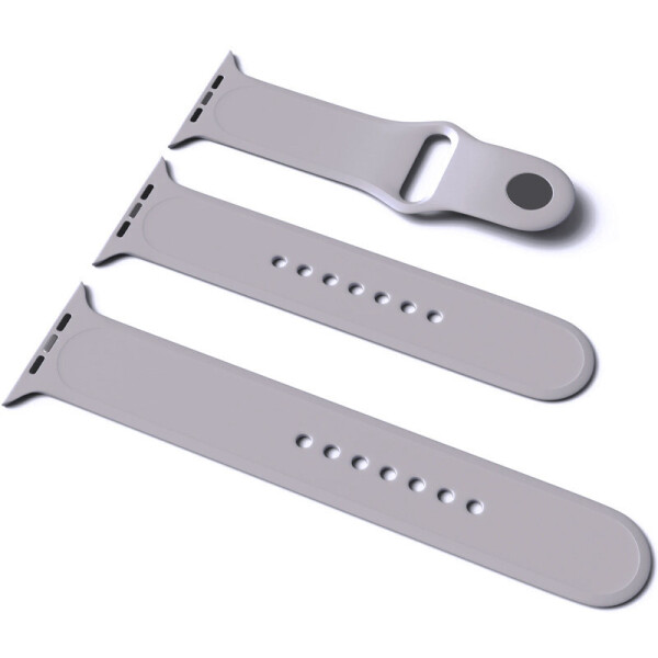 

Силиконовый ремешок для Apple Watch Sport Band 38/40 (S/M & M/L) 3pcs Серый/Mist Blue (6940219)