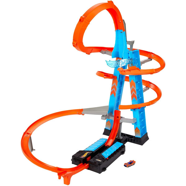 

Игровой набор Трек Хот Вилс Небоскреб Падение с Башни Hot Wheels Sky Crash Tower Track Set GWT39