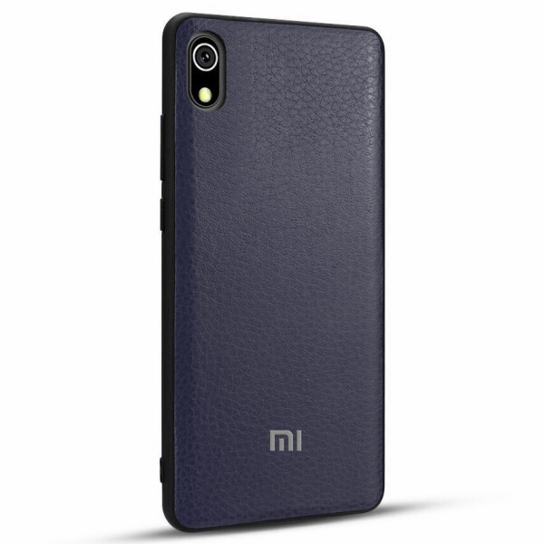 

Кожаная накладка Classic series для Xiaomi Redmi 7A Синий, Черный с красной строчкой (4902326)