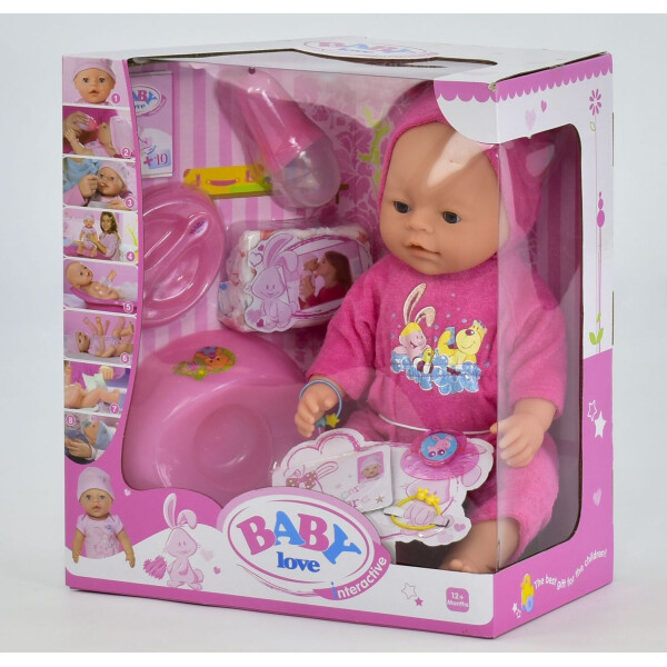 

Пупс кукла функциональный игрушка BL 034 A 8 функций, с аксессуарами, в коробке