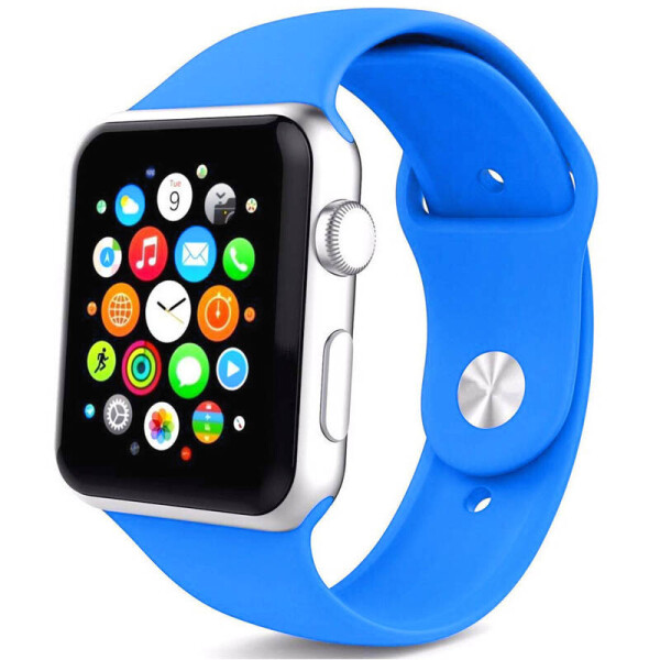 

Силиконовый ремешок для Apple watch 42mm/44mm Синий/Blue (7345863)