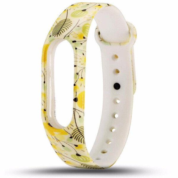

Силиконовый ремешок с рисунком для Xiaomi Mi Band 5 Желтый/Цветы (9546244)
