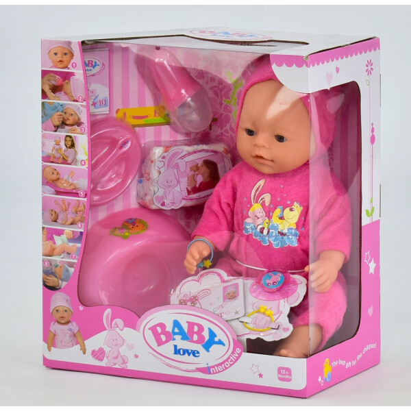 

Пупс функциональный игрушка кукла BL 023 E с аксессуарами, в коробке