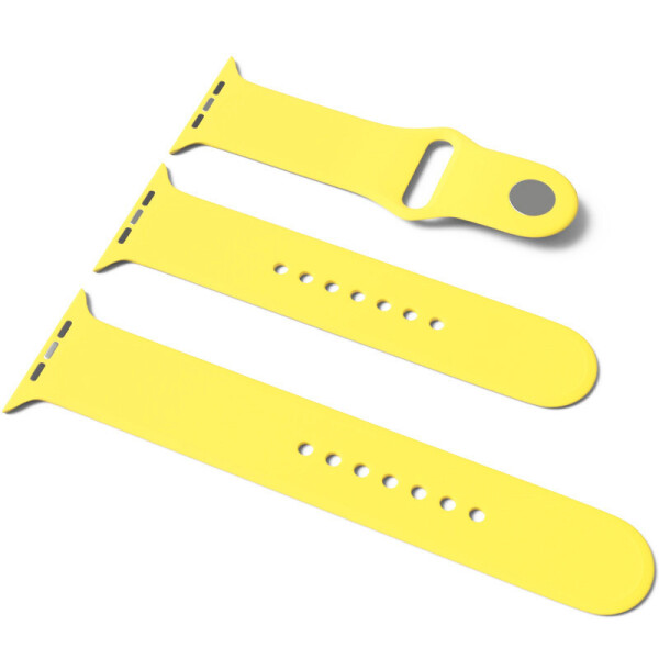 

Силиконовый ремешок для Apple Watch Sport Band 38 / 40 (S/M & M/L) 3pcs (Желтый / Yellow) (1080306)